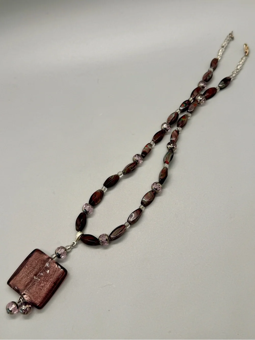 EUC Vintage Art Glass Beaded Necklace